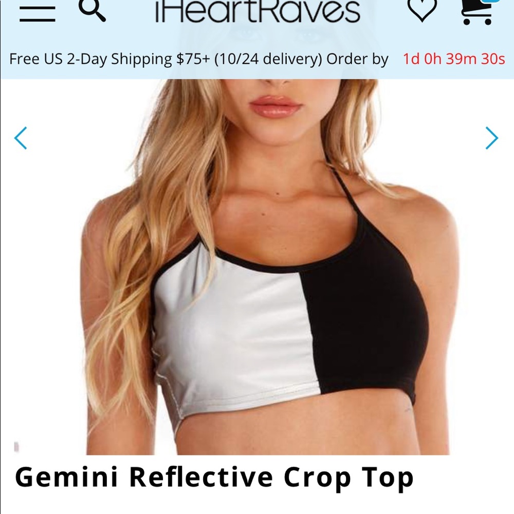 Reflective rave halter top